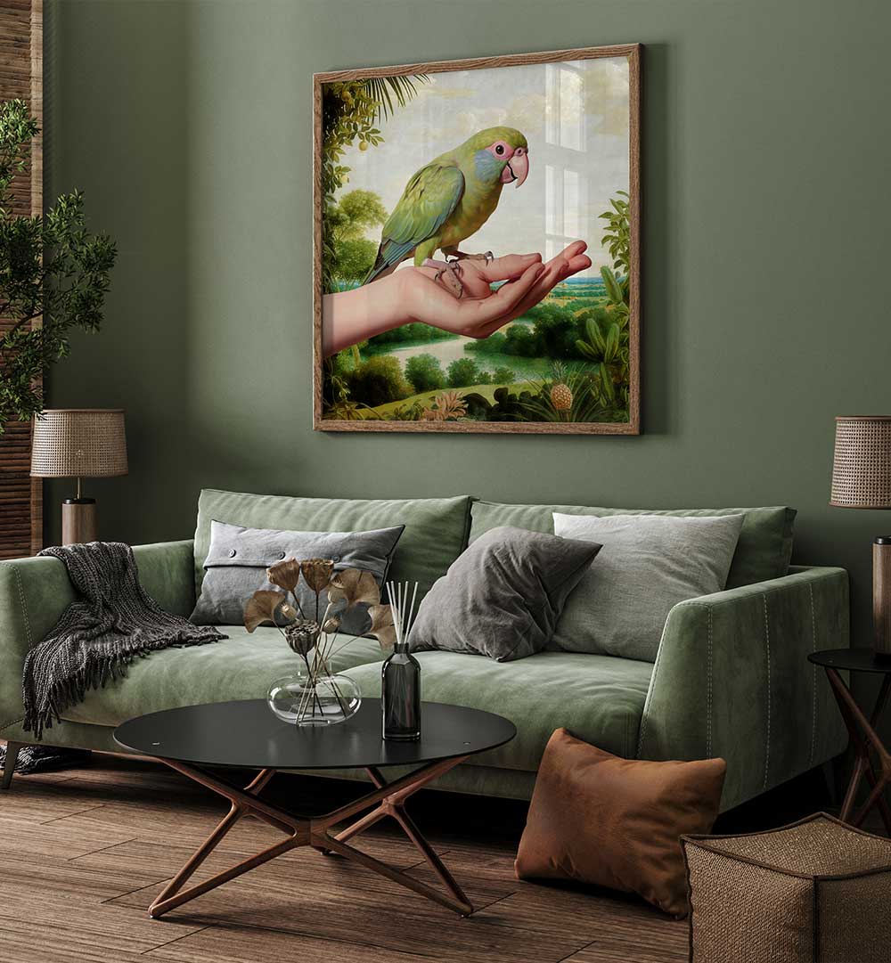 A PARROT IN BRAZIL , ANIMAL PAINTINGS