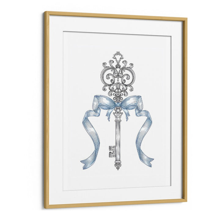 A Regal Key Kids Art Artwork in Oak Wood Frame With Mount
