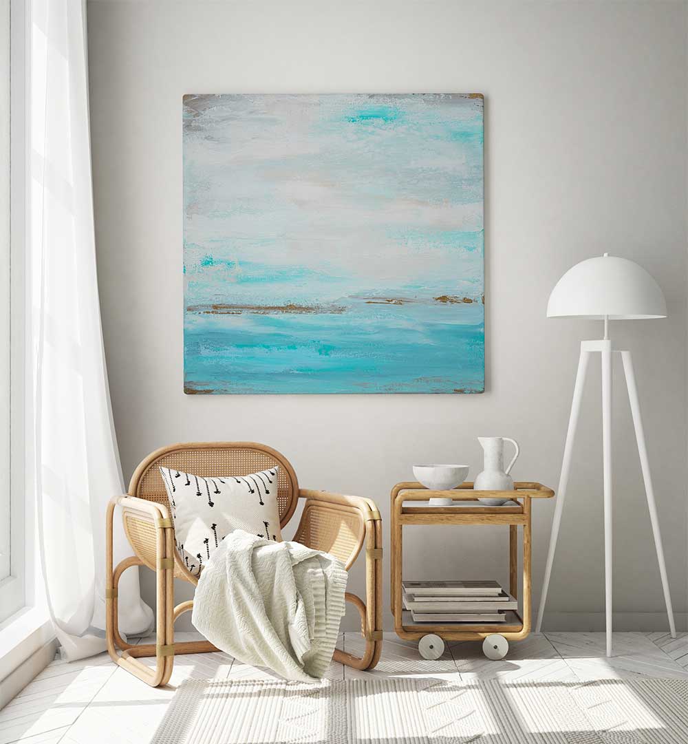 A SERENE SEASCAPE , ABSTRACT PAINTINGS