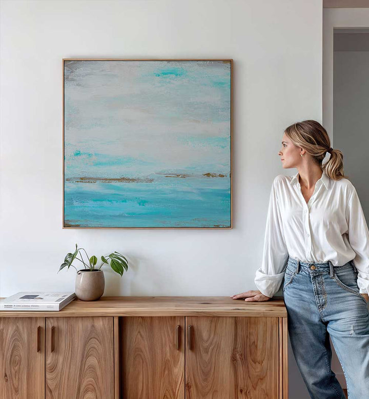 A SERENE SEASCAPE , ABSTRACT PAINTINGS