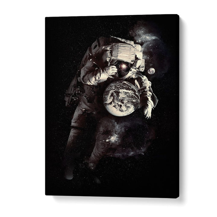 A Small World After All By Francis Minoza Astronaut & Nasa Paintings, Space Art Prints Artwork in Gallery Wrap
