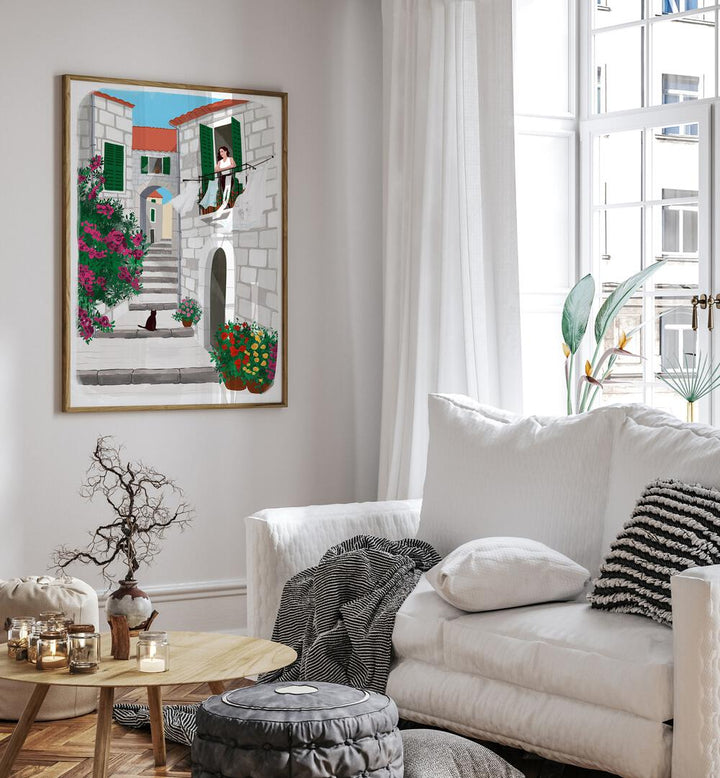 A Snippet Of Life, Maja Tomjanovic Art Artwork  Placed on a wall In A Living Room 