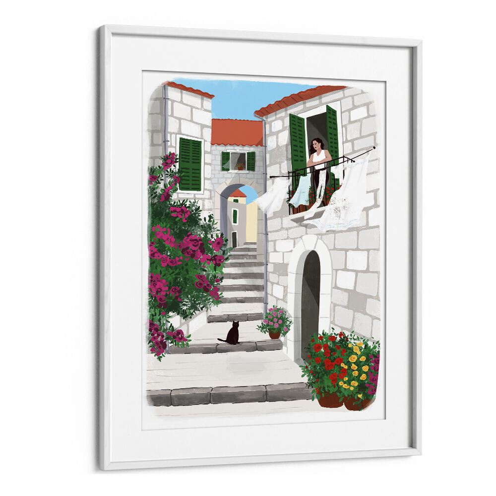 A Snippet Of Life, Maja Tomjanovic Art Artwork in White Frame With Mount