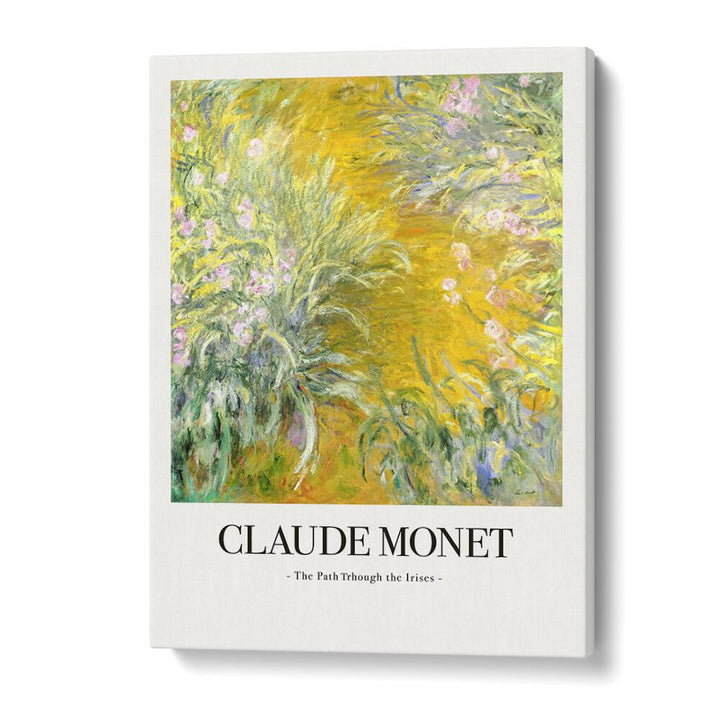 A Stroll In Monet's Garden The Path Through The Irises Claude Monet art painting Artwork in Gallery Wrap