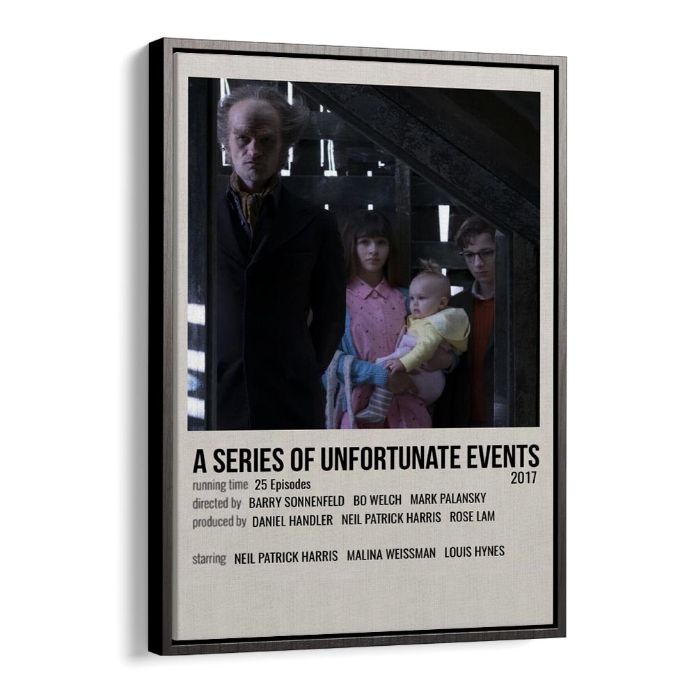 A Series Of Unfortunate Events 2017 Movie Posters in Black Floater Frame