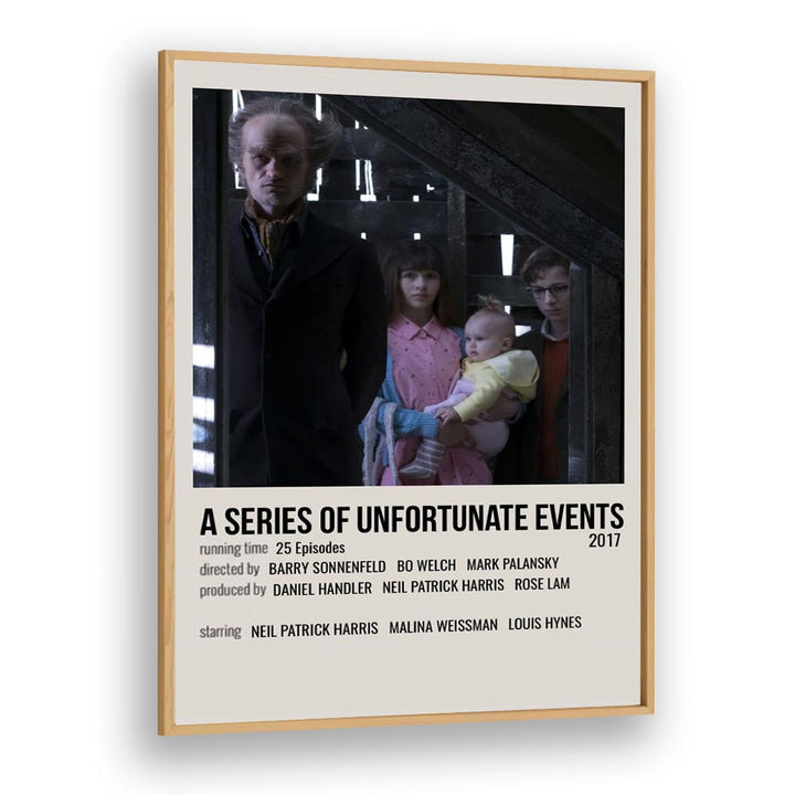 A Series Of Unfortunate Events 2017 Movie Posters in Oak Wood Plain Frame