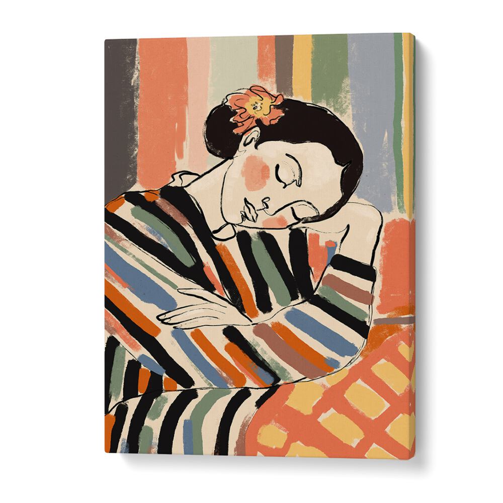 A Short Nap by Treechild Women Illustration Paintings in Gallery Wrap