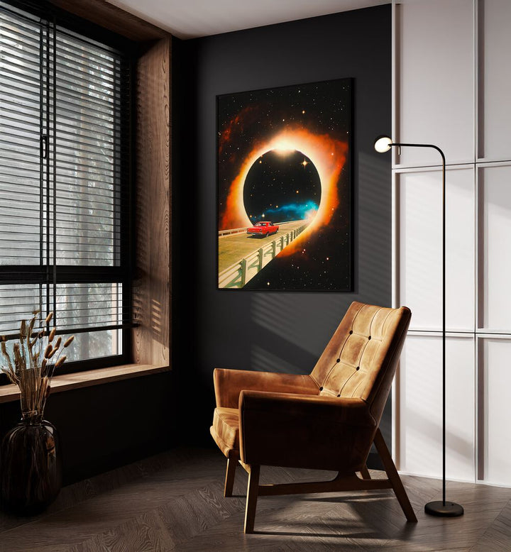 Explore the cosmos with "A SPACE JOURNEY, SURREAL ART PRINTS" by Taudalpoi, featuring vibrant visual adventures.