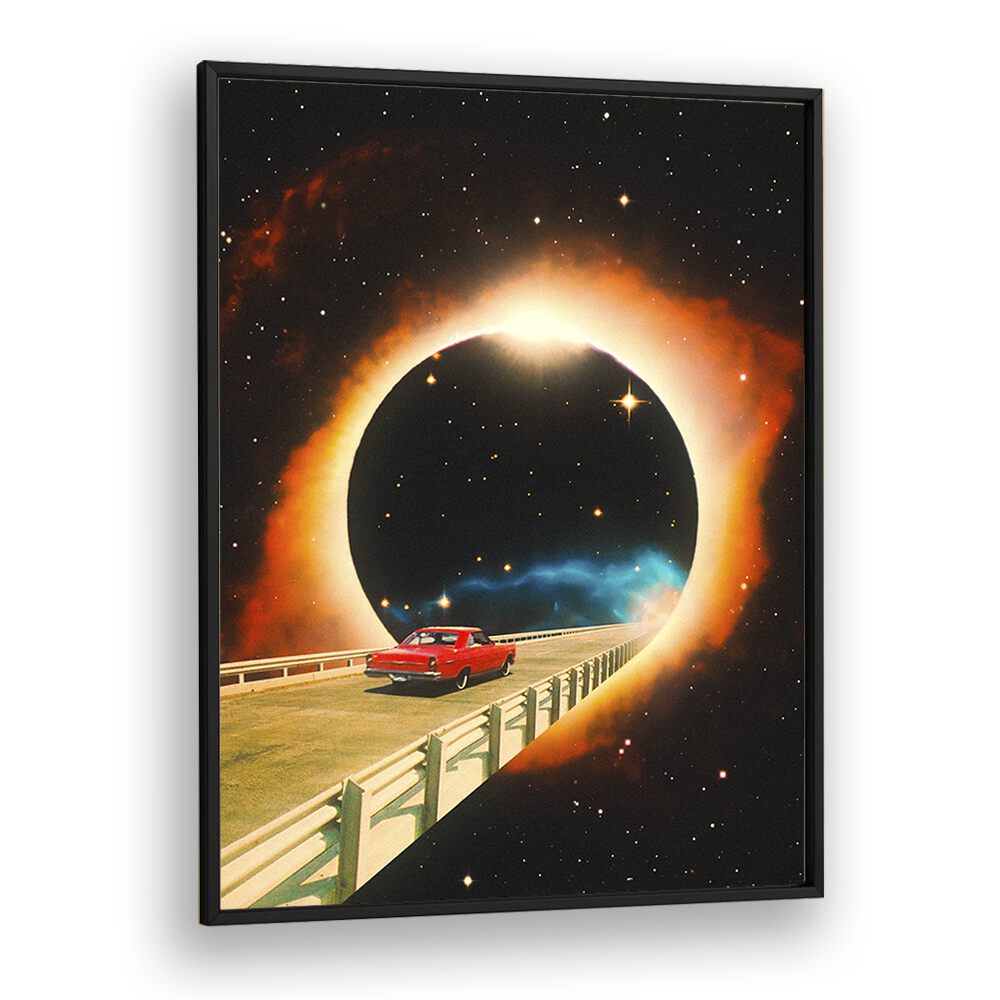 Explore the cosmos with "A SPACE JOURNEY, SURREAL ART PRINTS" by Taudalpoi, framed for stunning visual impact.