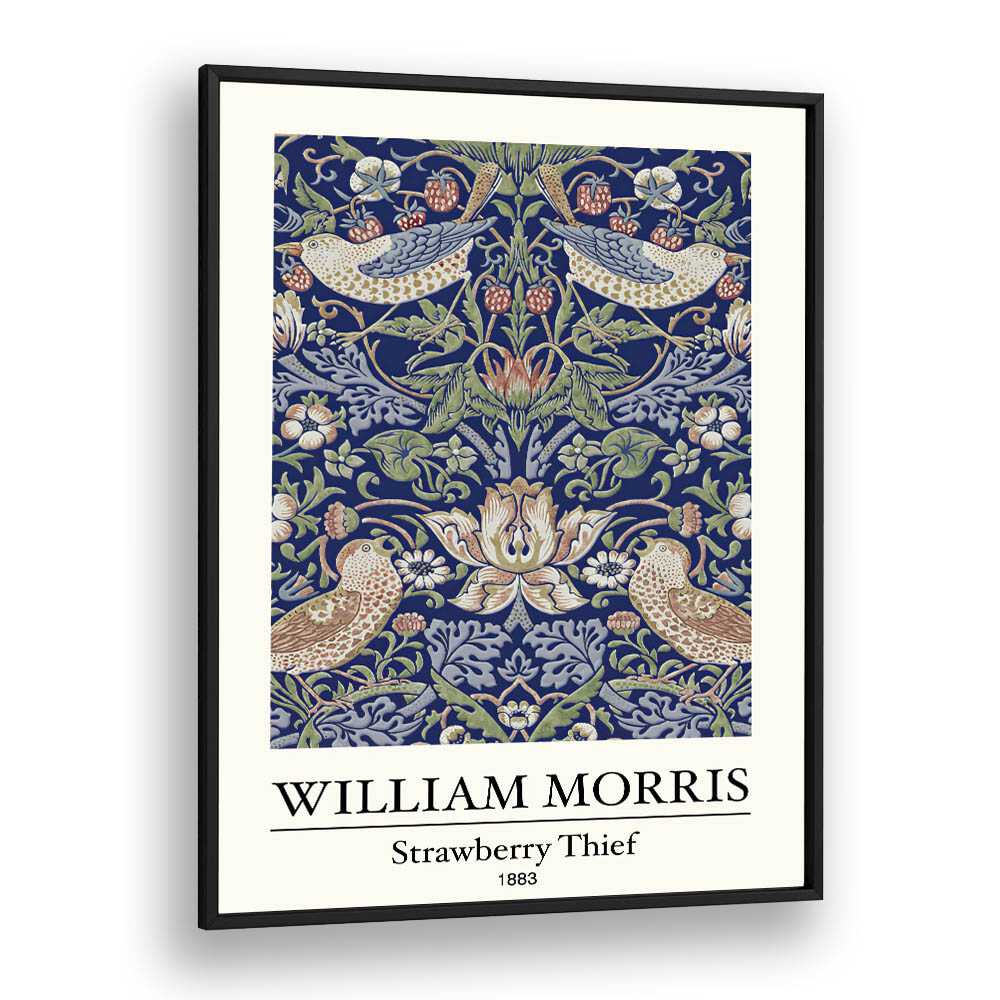 A Tapestry Of Nature William Morris's 'strawberry Thief' (1883) William Morris's art painting Artwork in Black Plain Frame