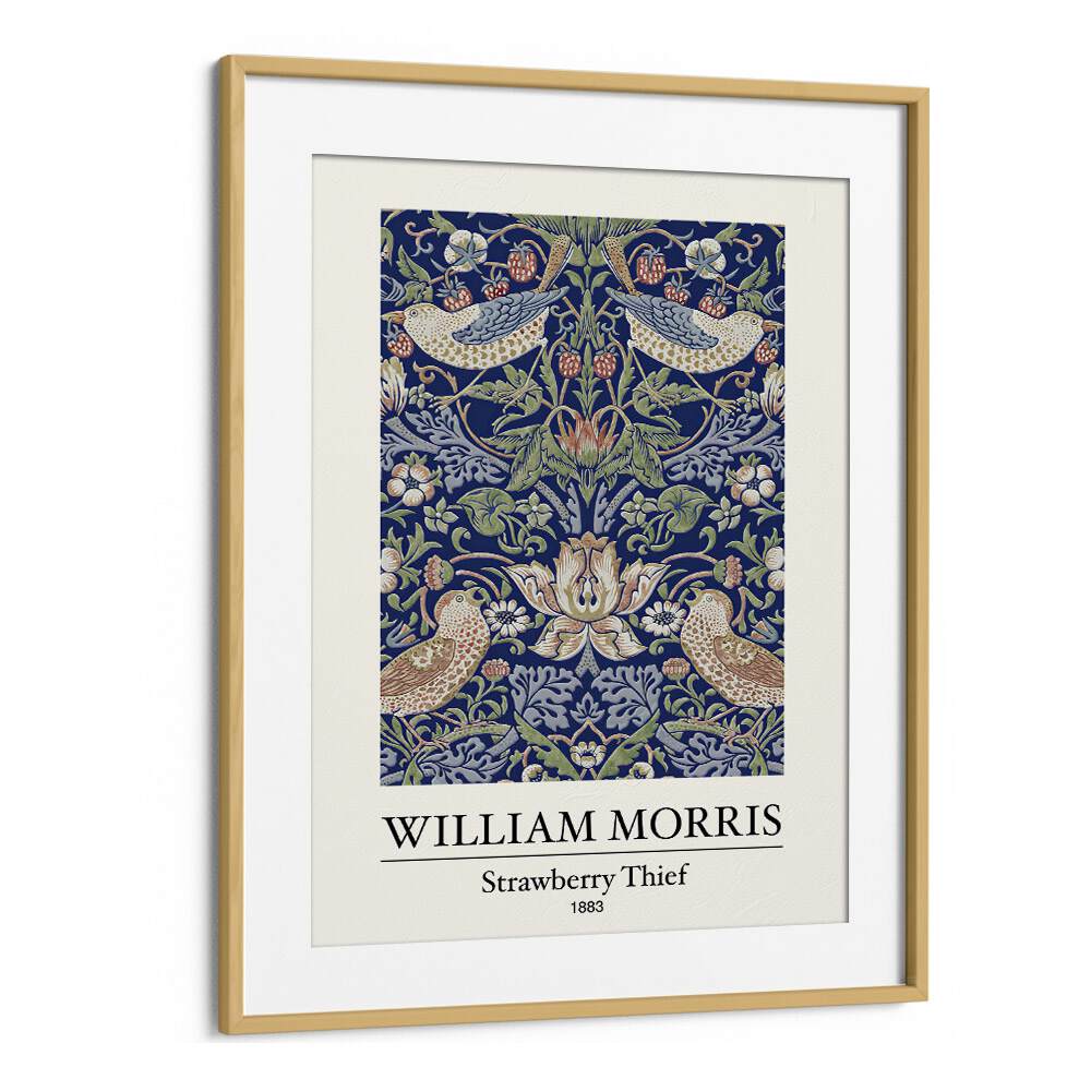 A Tapestry Of Nature William Morris's 'strawberry Thief' (1883) William Morris's art painting Artwork in Oak Wood Frame With Mount