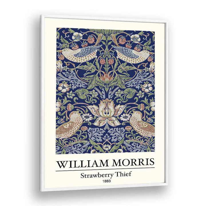 A Tapestry Of Nature William Morris's 'strawberry Thief' (1883) William Morris's art painting Artwork in White Plain Frame