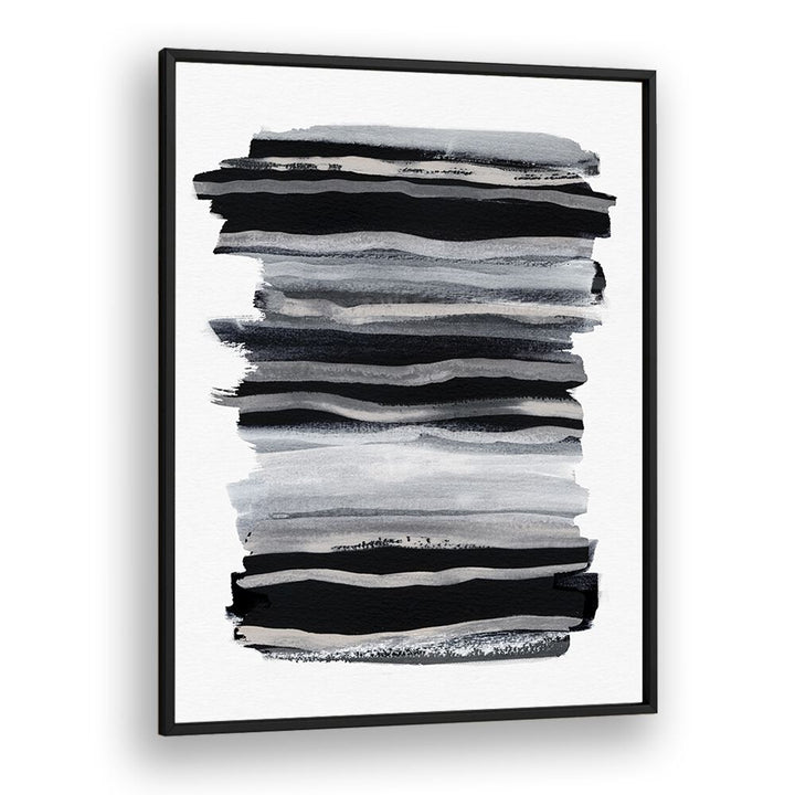 Abstract Black And White Brush Strokes By Mareike Bohmer Abstract art Artwork in Black Plain Frame
