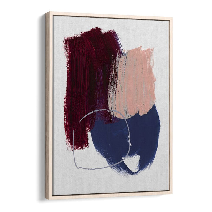 Abstract Brush Horizons By Mareike Bohmer Abstract Art Artwork in Oak Wood Floater Frame
