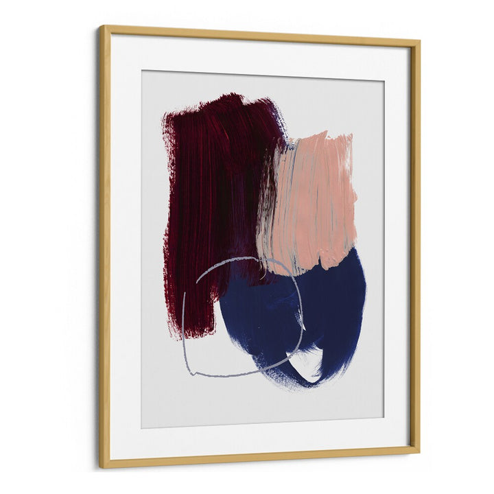 Abstract Brush Horizons By Mareike Bohmer Abstract Art Artwork in Oak Wood Frame With Mount
