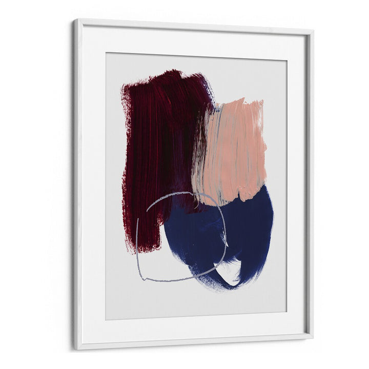 Abstract Brush Horizons By Mareike Bohmer Abstract Art Artwork in White Frame With Mount