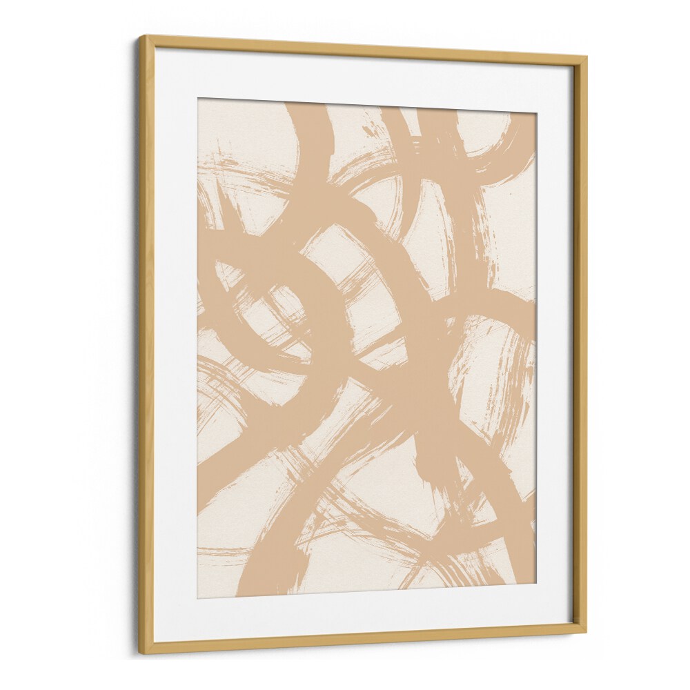 Abstract Brush Of Chaos By Mareike Bohmer Abstract Art Artwork in Oak Wood Frame With Mount
