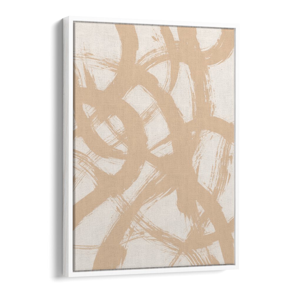 Abstract Brush Of Chaos By Mareike Bohmer Abstract art painting Artwork in White Floater Frame
