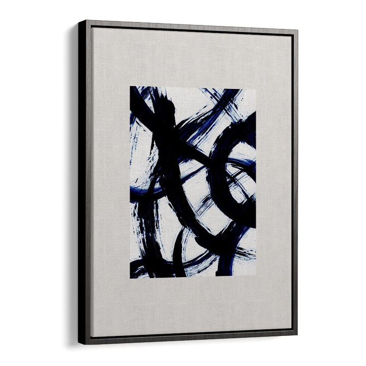 Abstract Brush Strokes Boxed By Mareike Bohmer Abstract Art Artwork in Black Floater Frame
