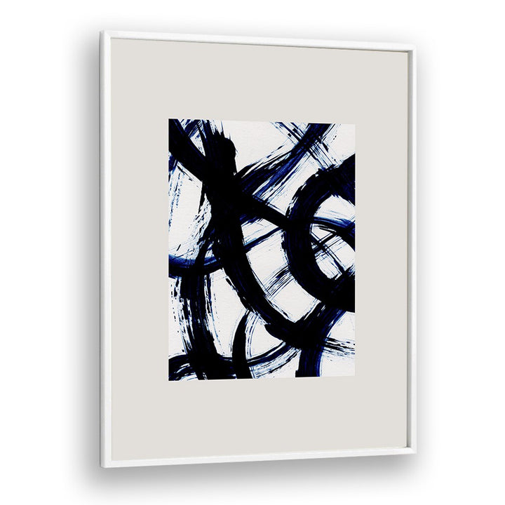 Abstract Brush Strokes Boxed By Mareike Bohmer Abstract art Artwork in White Plain Frame
