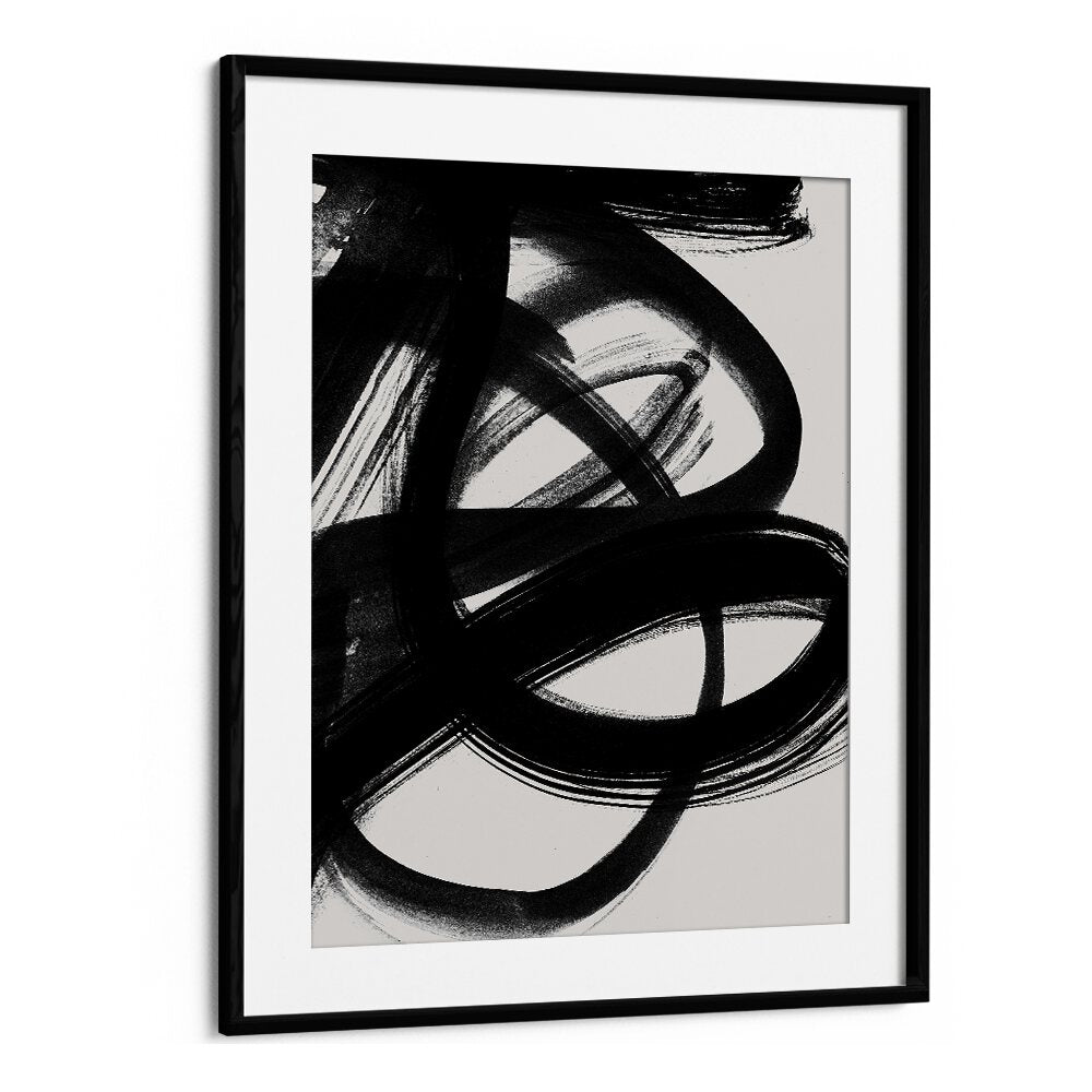 Abstract Brush Strokes V By Mareike Bohmer Abstract Art Artwork in Black Frame With Mount
