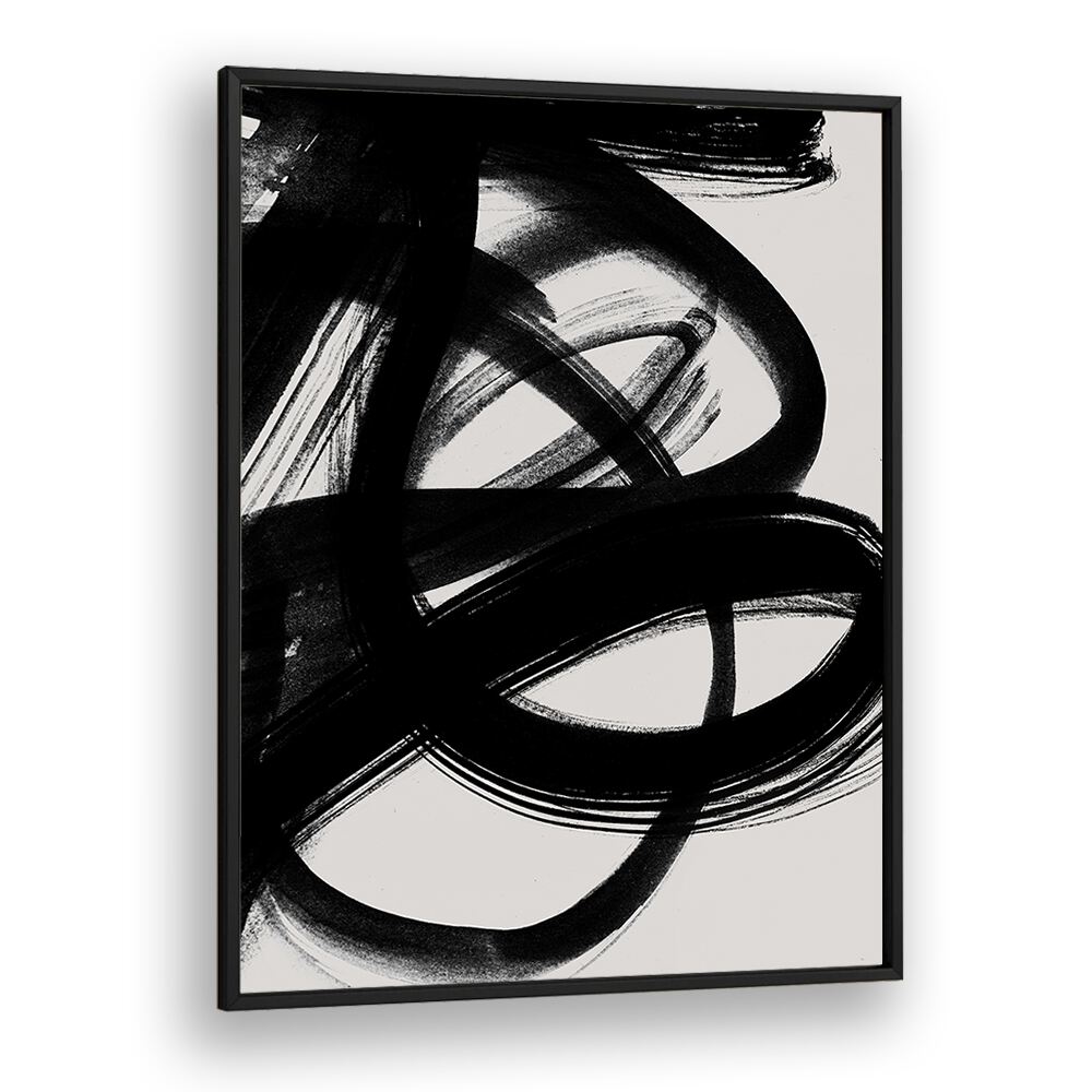 Abstract Brush Strokes V By Mareike Bohmer Abstract art Artwork in Black Plain Frame
