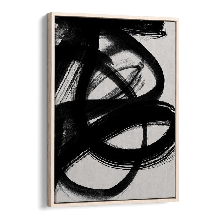 Abstract Brush Strokes V By Mareike Bohmer Abstract Art Artwork in Oak Wood Floater Frame
