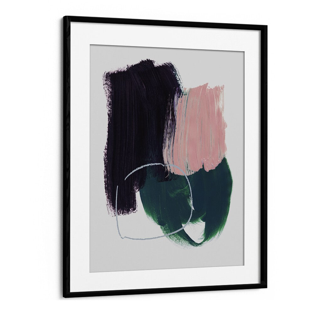 Abstract Brush Strokes X By Mareike Bohmer Abstract Art Artwork in Black Frame With Mount
