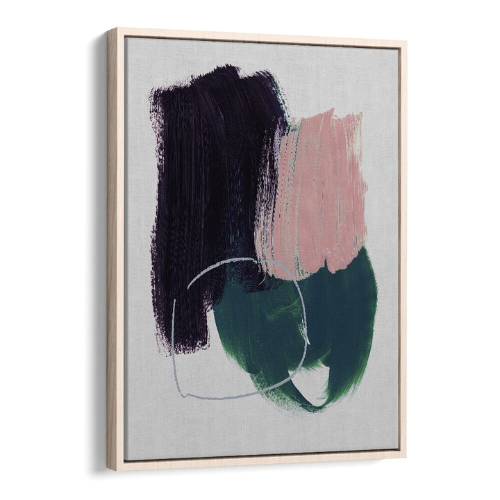 Abstract Brush Strokes X By Mareike Bohmer Abstract Art Artwork in Oak Wood Floater Frame
