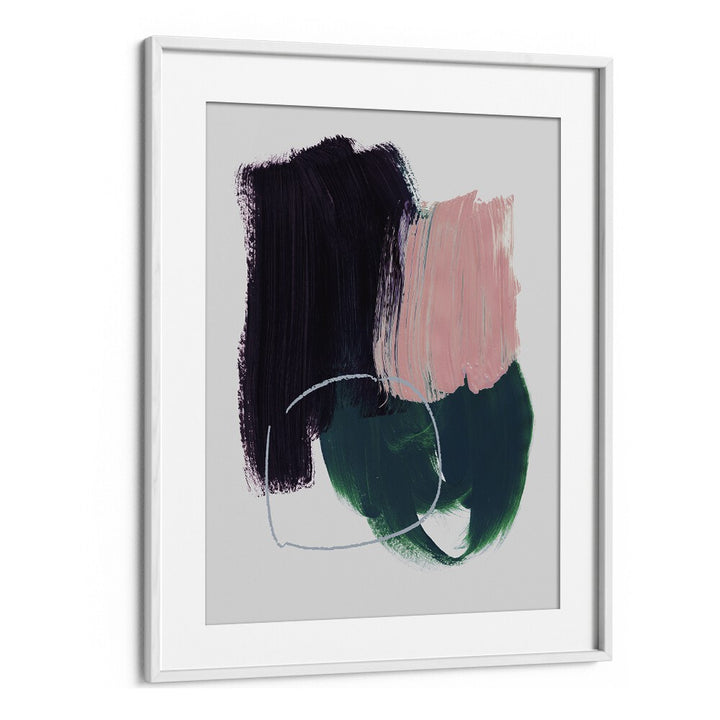 Abstract Brush Strokes X By Mareike Bohmer Abstract Art Artwork in White Frame With Mount