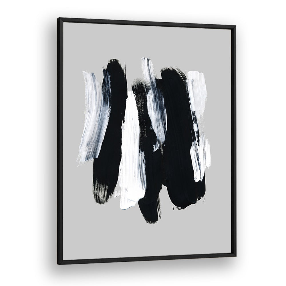 Abstract Brush Strokes Xii By Mareike Bohmer Abstract art Artwork in Black Plain Frame
