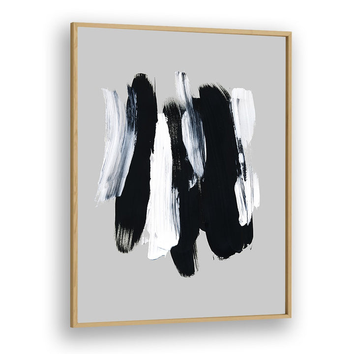 Abstract Brush Strokes Xii By Mareike Bohmer Abstract Art Artwork in Oak Wood Plain Frame
