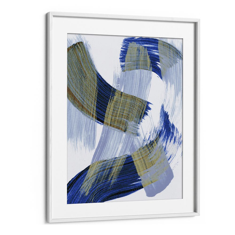 Abstract Brushdance By Mareike Bohmer Abstract Art Artwork in White Frame With Mount