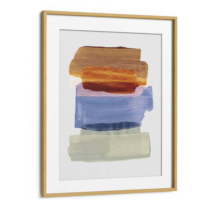 Abstract Brushfire By Mareike Bohmer Abstract Art Artwork in Oak Wood Frame With Mount
