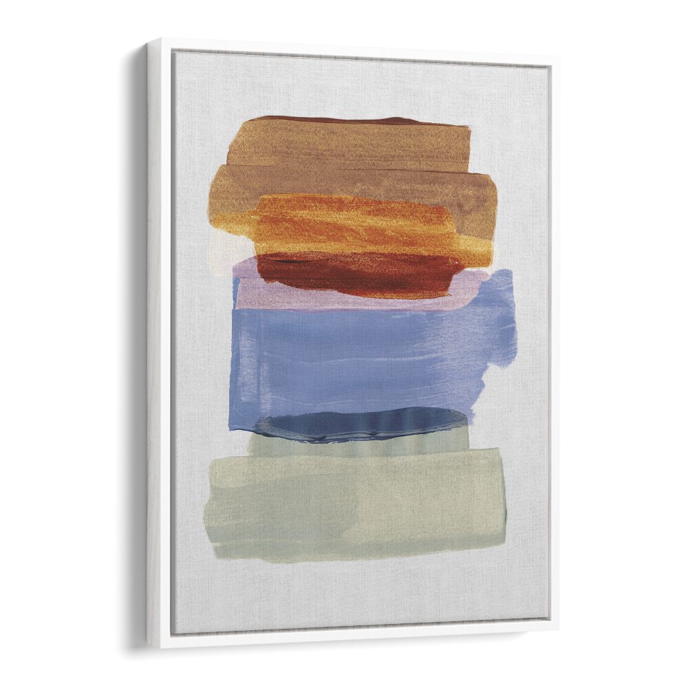 Abstract Brushfire By Mareike Bohmer Abstract art painting Artwork in White Floater Frame
