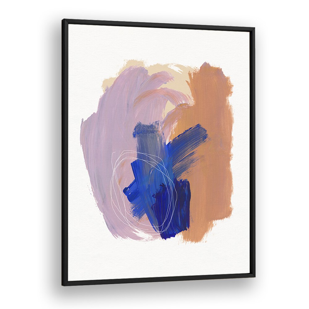 Abstract Brushflow By Mareike Bohmer Abstract art Artwork in Black Plain Frame
