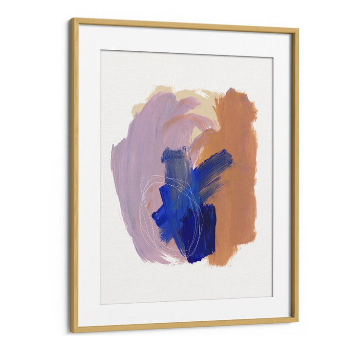 Abstract Brushflow By Mareike Bohmer Abstract Art Artwork in Oak Wood Frame With Mount
