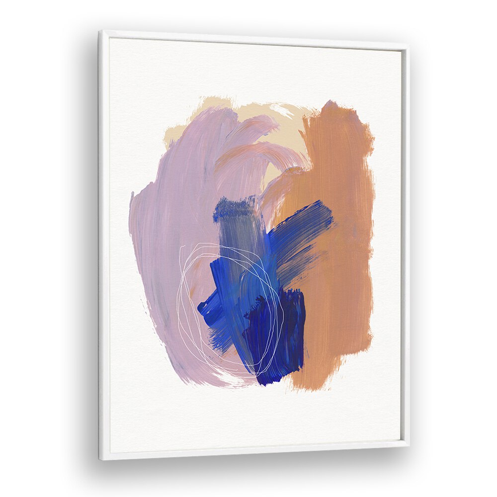 Abstract Brushflow By Mareike Bohmer Abstract art Artwork in White Plain Frame
