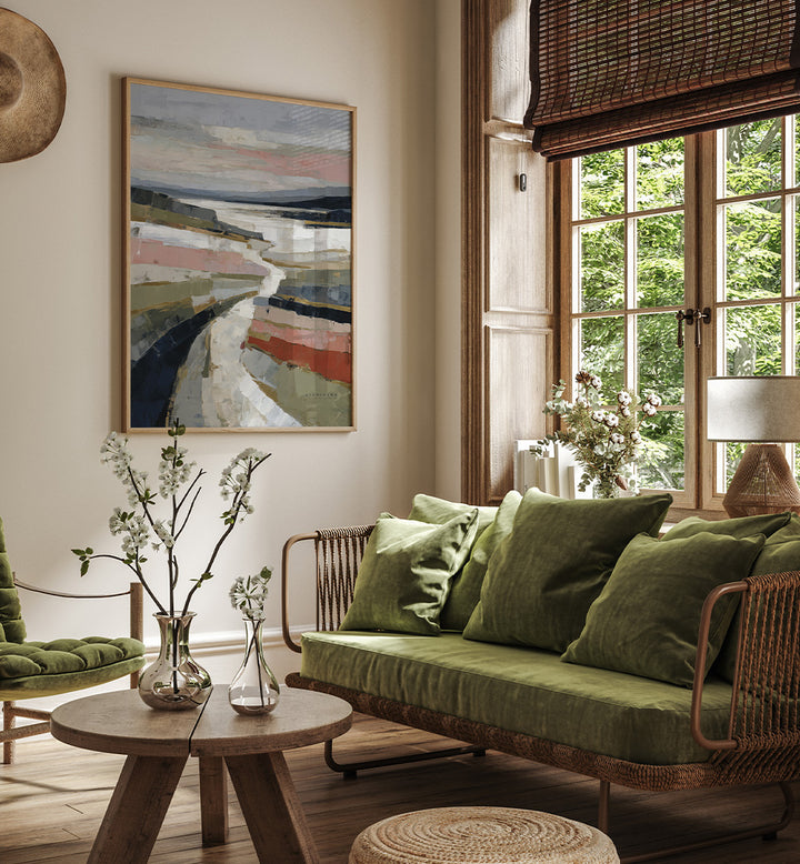 ABSTRACT COASTAL RIVER LANDSCAPE