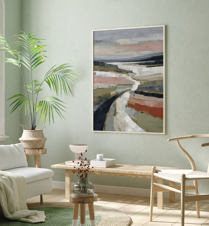 ABSTRACT COASTAL RIVER LANDSCAPE