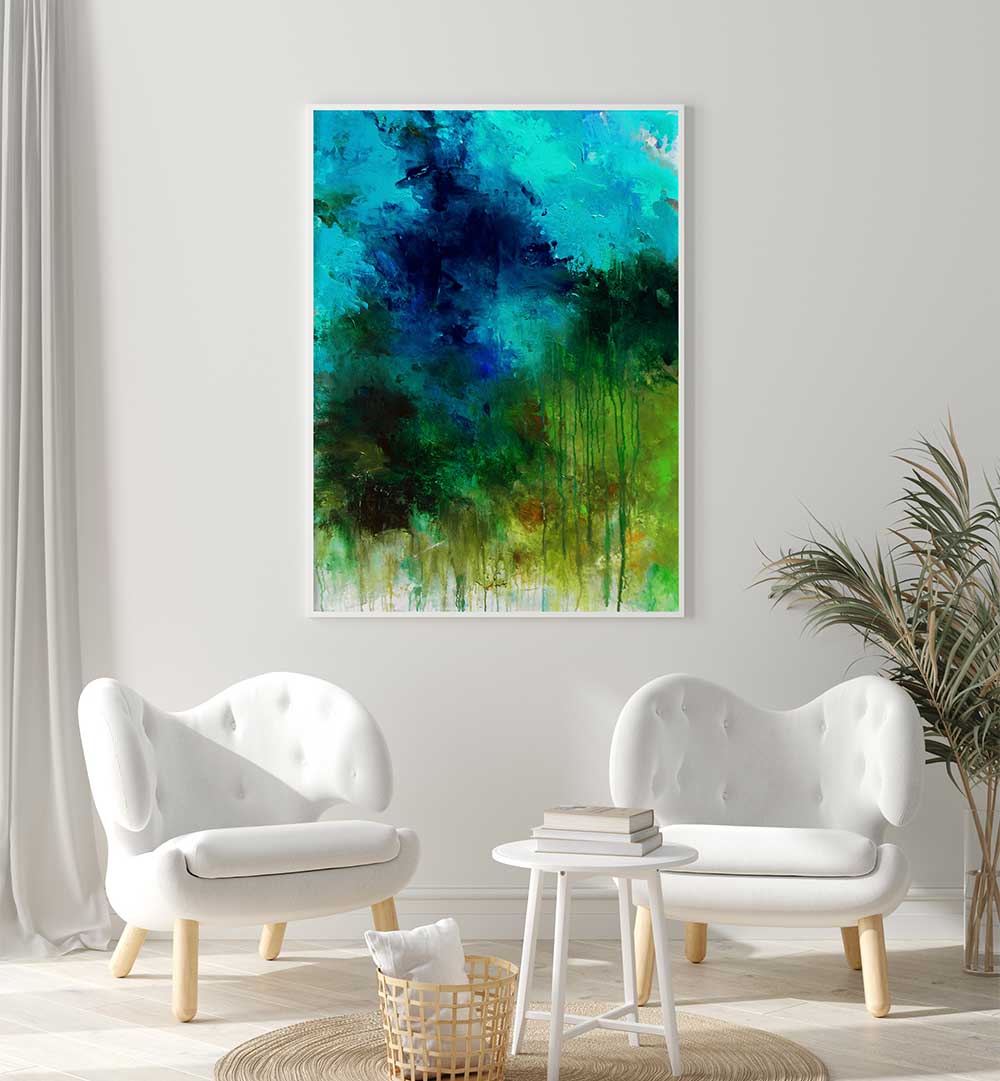 Stunning ABSTRACTION DESIGN VI, ABSTRACT PAINTINGS in vibrant colors, perfect for transforming modern home spaces.