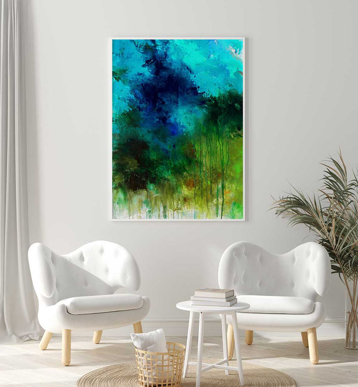 Stunning ABSTRACTION DESIGN VI, ABSTRACT PAINTINGS in vibrant colors, perfect for transforming modern home spaces.
