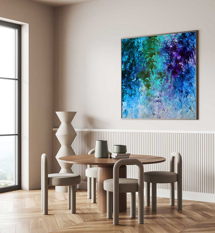 Vibrant colors fill the room with the stunning ABSTRACT DESIGN II, a captivating addition to ABSTRACT PAINTINGS collection.