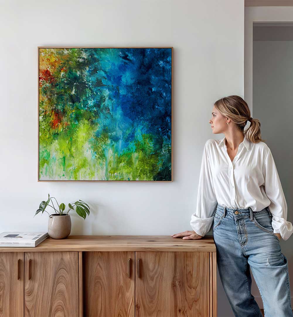 Stunning ABSTRACT DESIGN I, ABSTRACT PAINTINGS elevating modern spaces with vibrant colors and contemporary elegance.