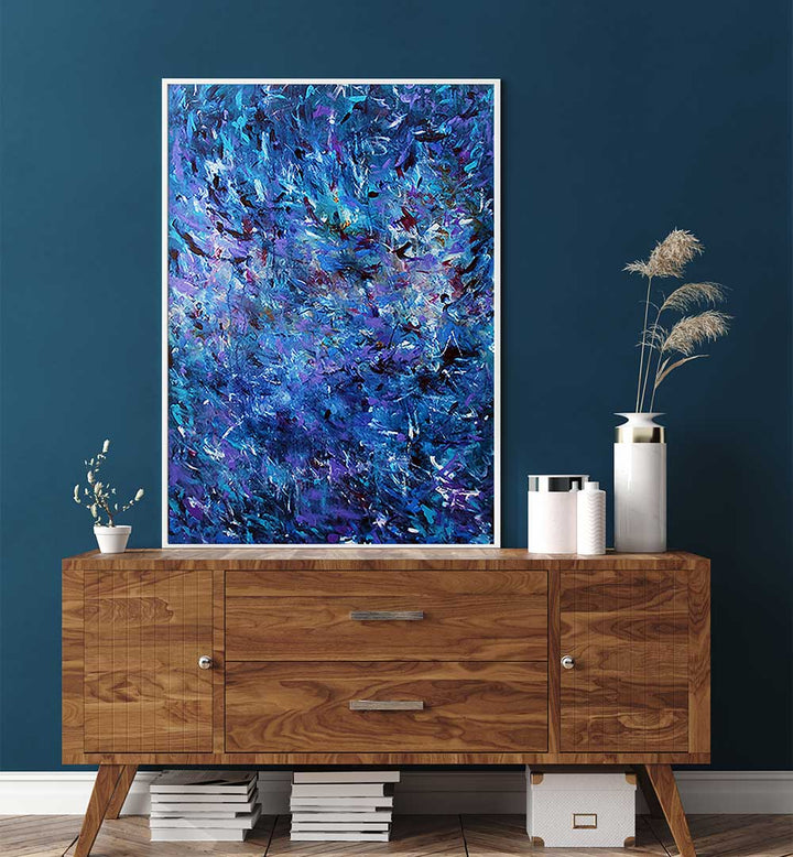 Vibrant ABSTRACT DESIGN XX, ABSTRACT PAINTINGS enhancing modern interiors with creativity and sophistication.