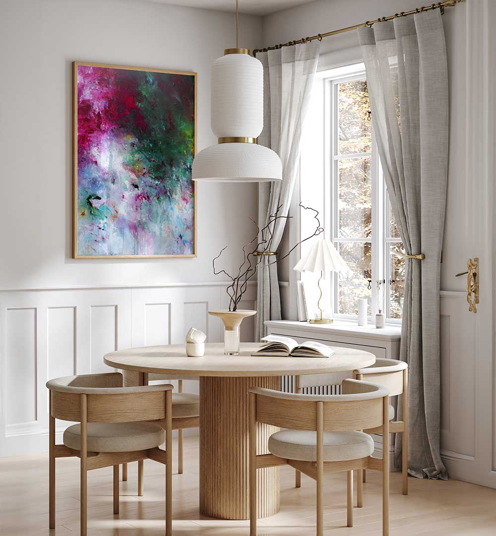 Brighten your space with ABSTRACT DESIGN XVII, a captivating piece of ABSTRACT PAINTINGS featuring vibrant colors.