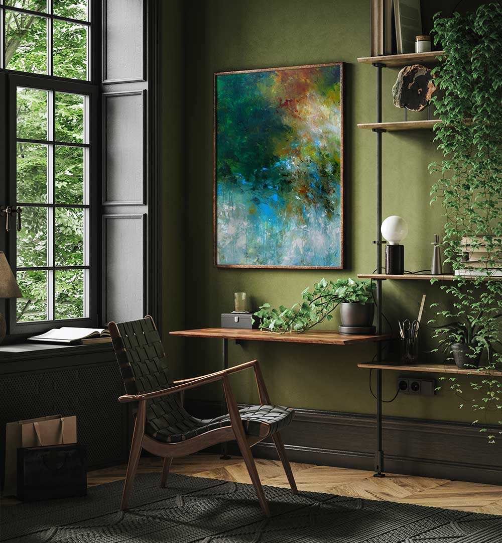 Stunning ABSTRACT DESIGN XIII, ABSTRACT PAINTINGS enhances any space with vibrant colors and artistic allure.