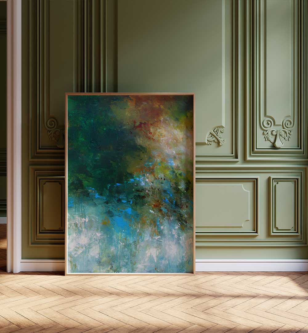 Stunning ABSTRACT DESIGN XIII, ABSTRACT PAINTINGS enhances your space with vibrant colors and artistic allure.