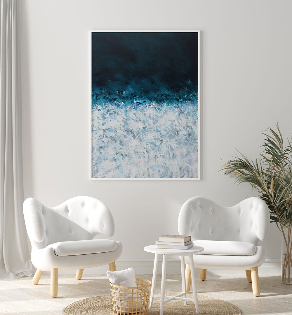 Elevate your décor with ABSTRACT DESIGN XI, an exquisite abstract painting featuring vibrant colors and dynamic brush strokes.