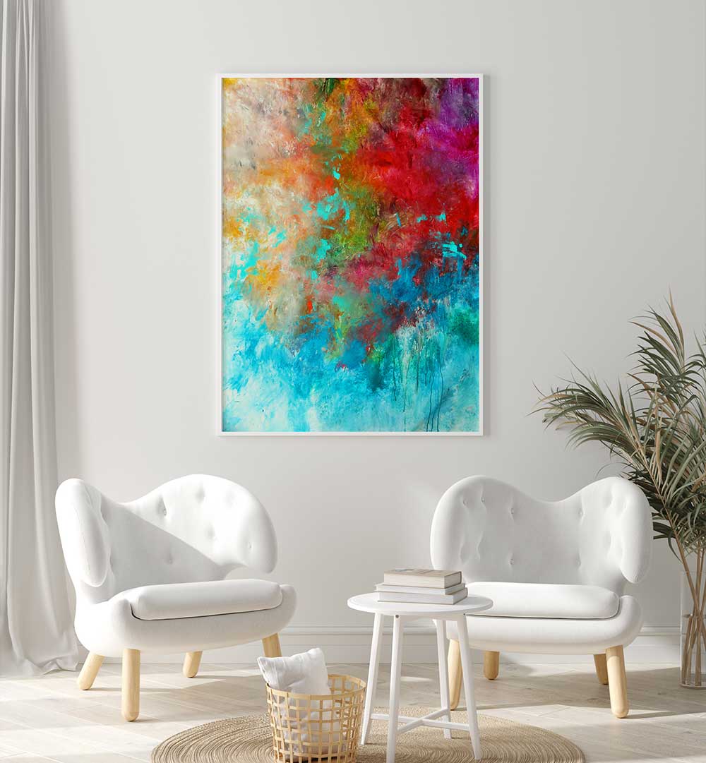 Vibrant ABSTRACT DESIGN IX, ABSTRACT PAINTINGS elevates your space with stunning colors and creativity.